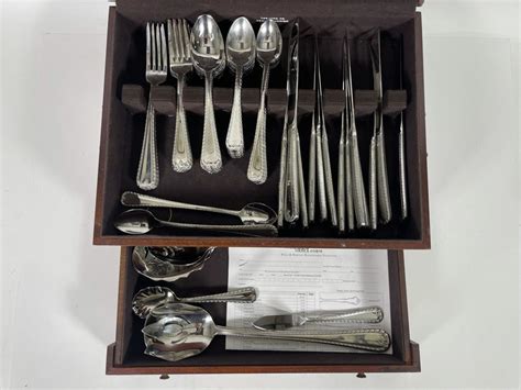 reed and barton stainless steel flatware storage box leather top|reed and barton stainless replacements.